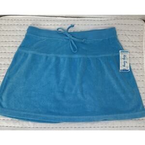 Vintage Very Terry Old Navy Mini Skirt Blue Low Rise Waist Drawstring XS